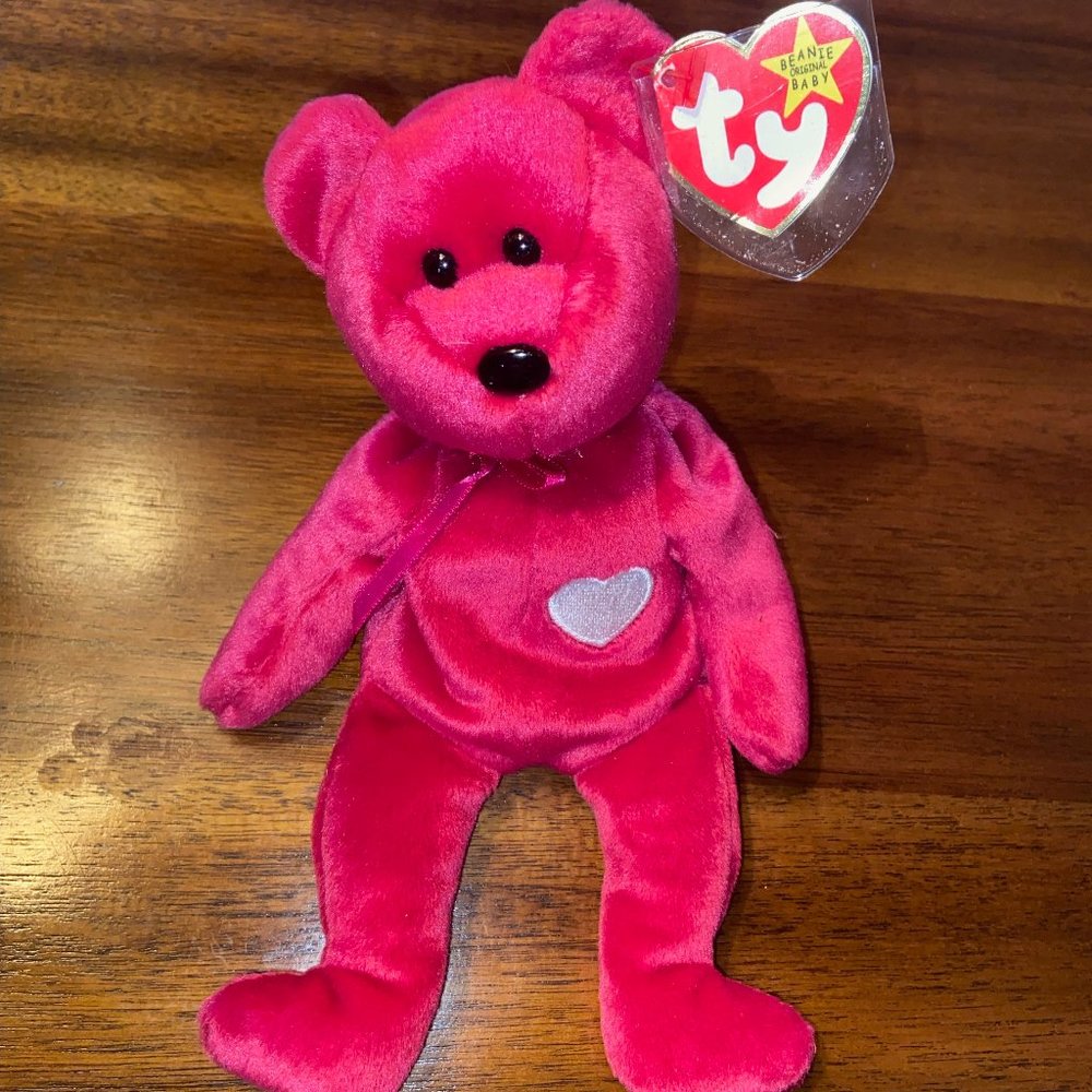 💗RETIRED Ty Beanie Baby VALENTINA Bear With Tags RARE 1998💗